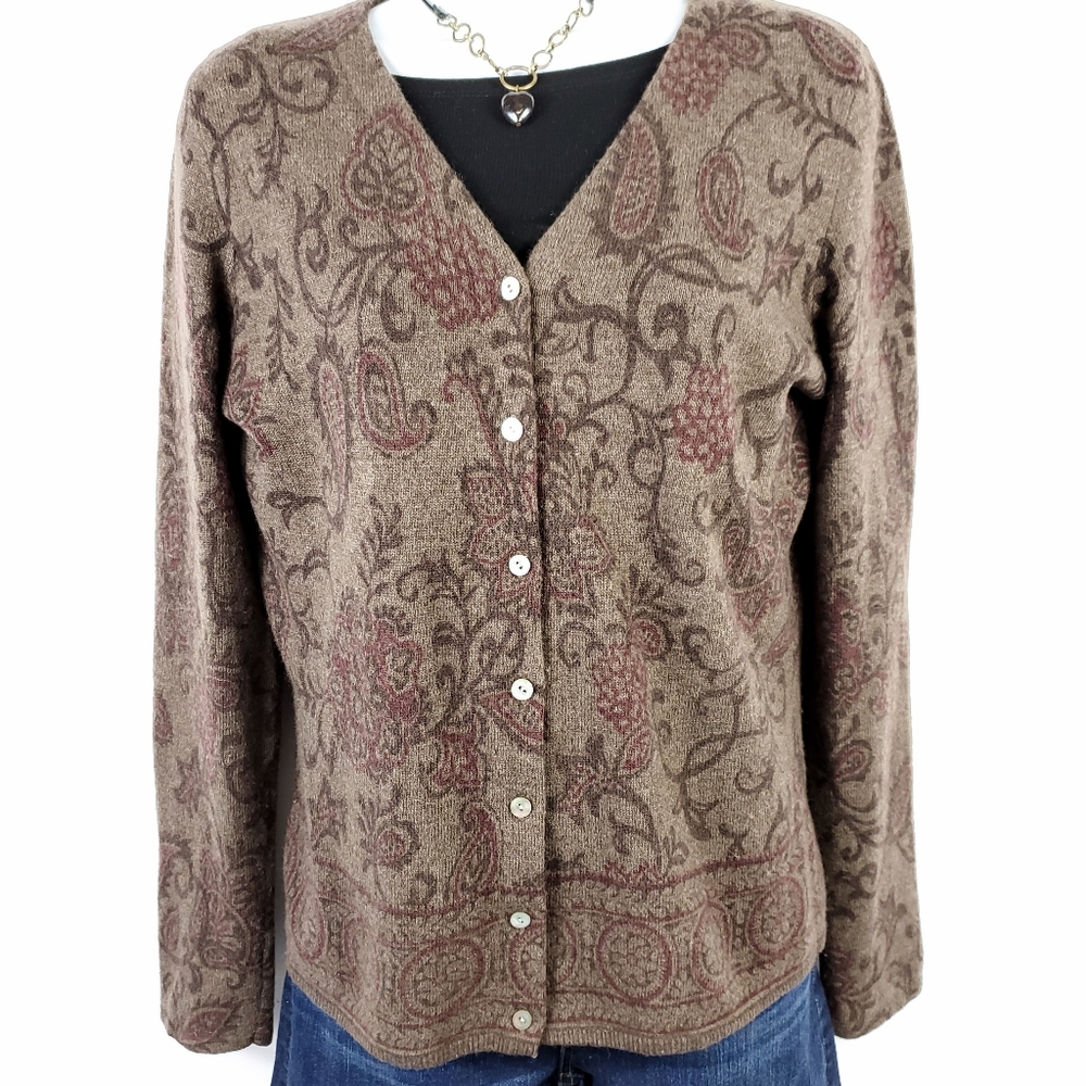 DEANE & WHITE Lambs Wool/Angora Cardigan